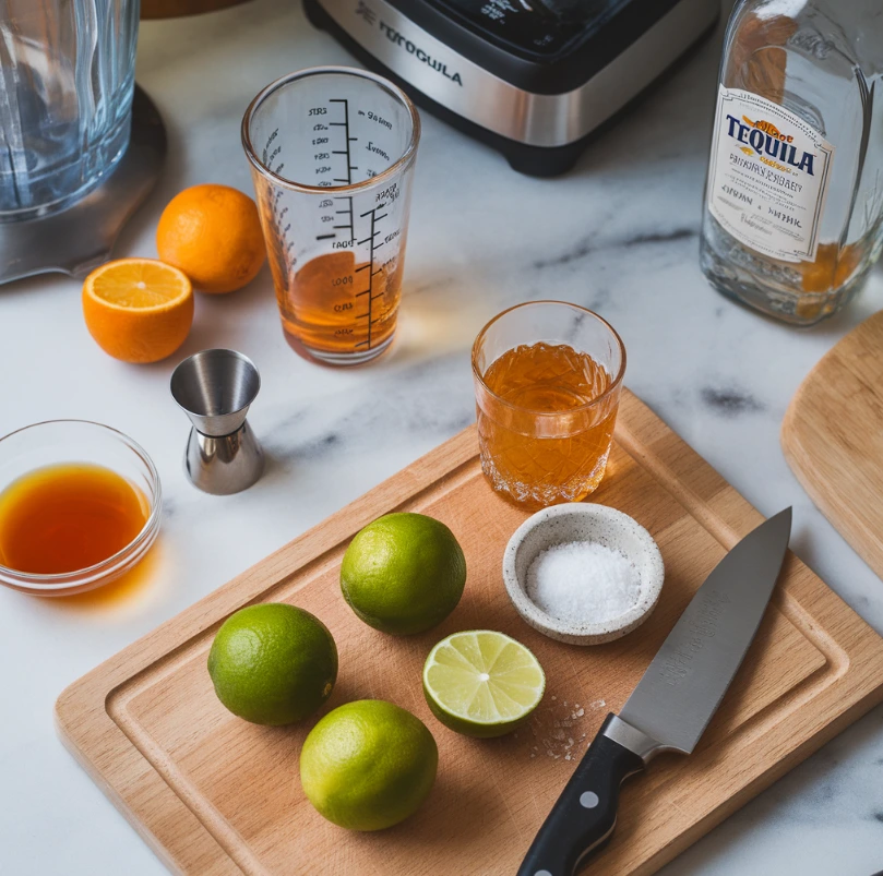 A crystal margarita glass garnished with a lime wheel and a salted rim, showcasing the secret ingredient in margaritas.