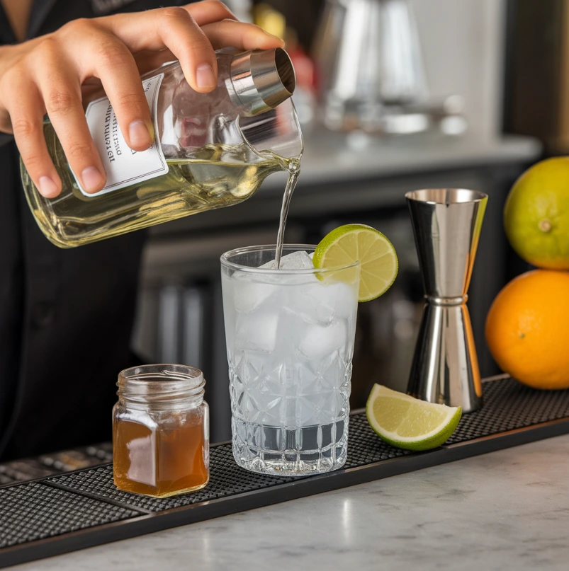 How to order a skinny margarita at a bar in a stylish cocktail lounge.