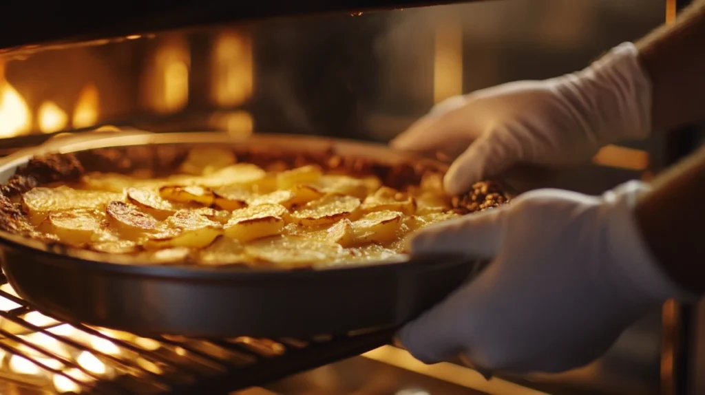 Fresh ingredients for Passover Potato Pie, including potatoes, eggs, and matzo meal.