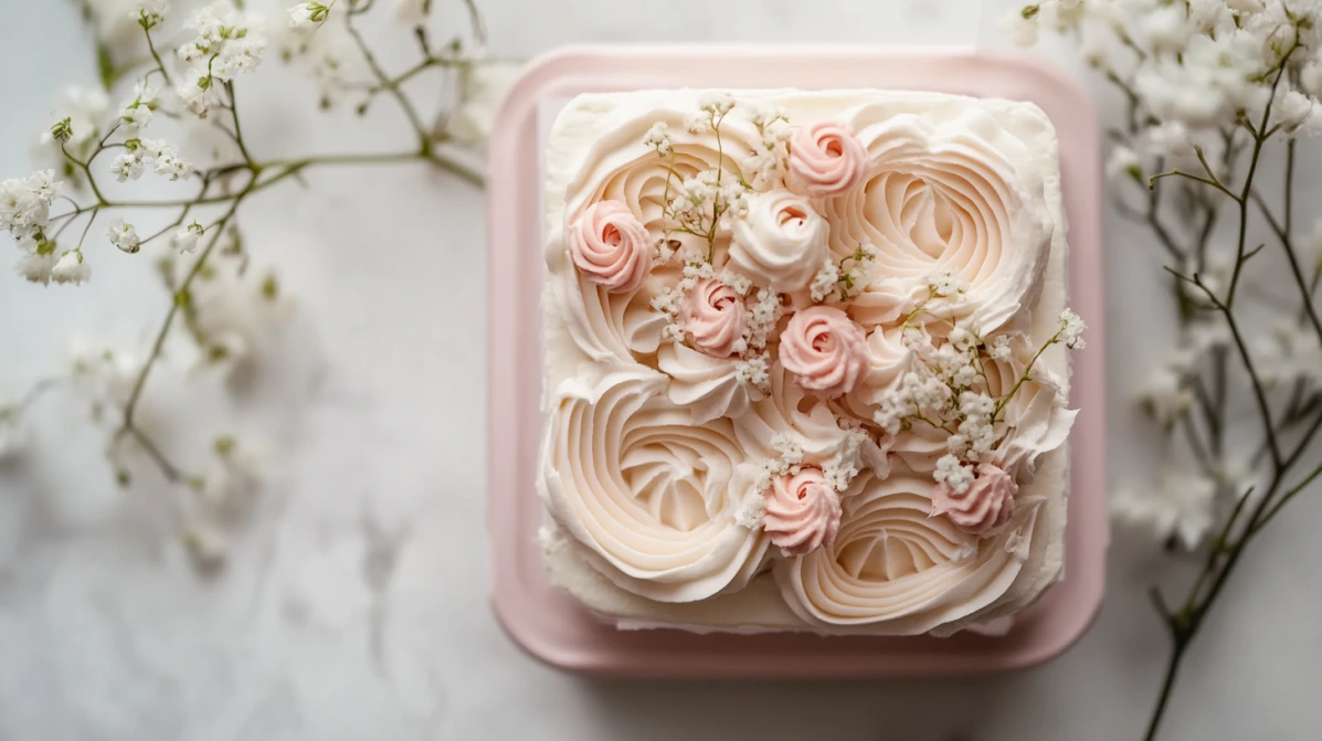 Size comparison between a bento cake and a traditional cake