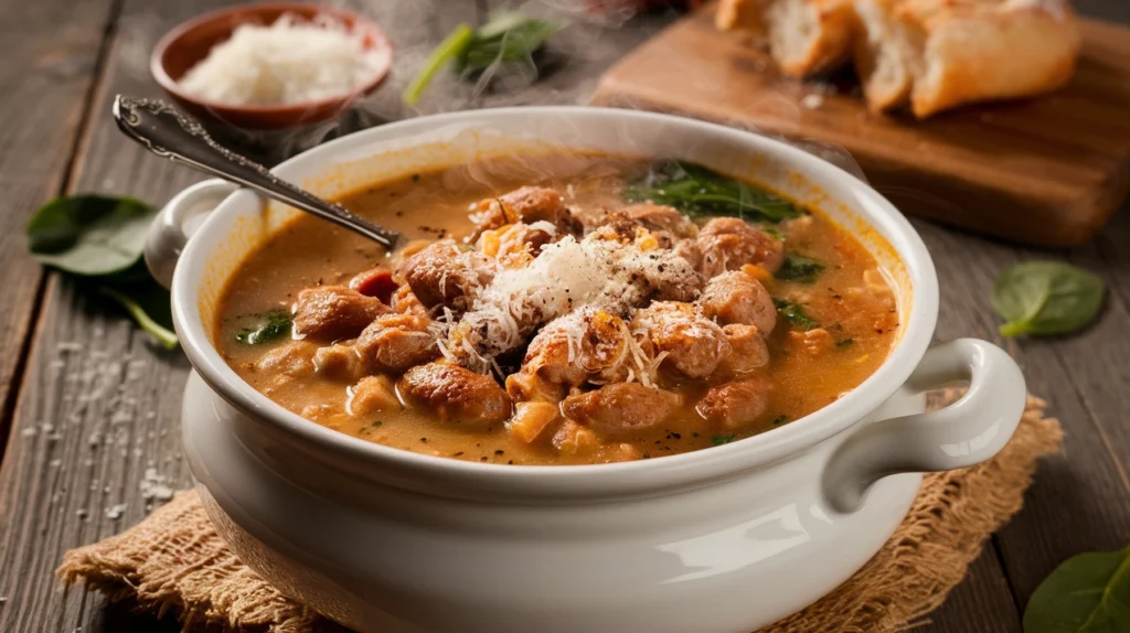 creamy parmesan italian sausage soup