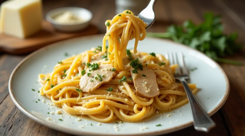 garlic parmesan chicken pasta