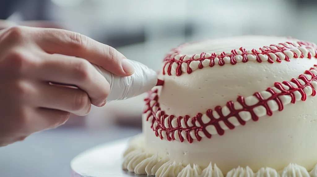 Baseball cupcakes decorated with green frosting and baseball toppers.
