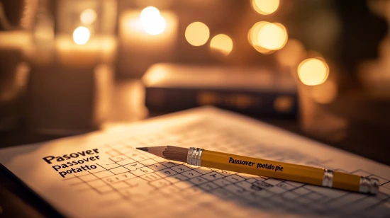 Crossword puzzle with Passover potato pie clue highlighted