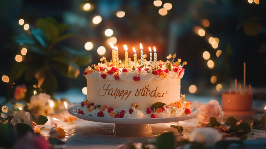 A collection of personalized birthday cakes with different name designs.