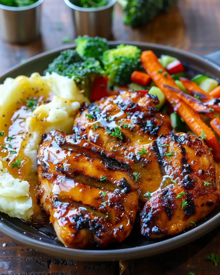 Texas Roadhouse Butter Chicken Skillet with mashed potatoes and roasted vegetables