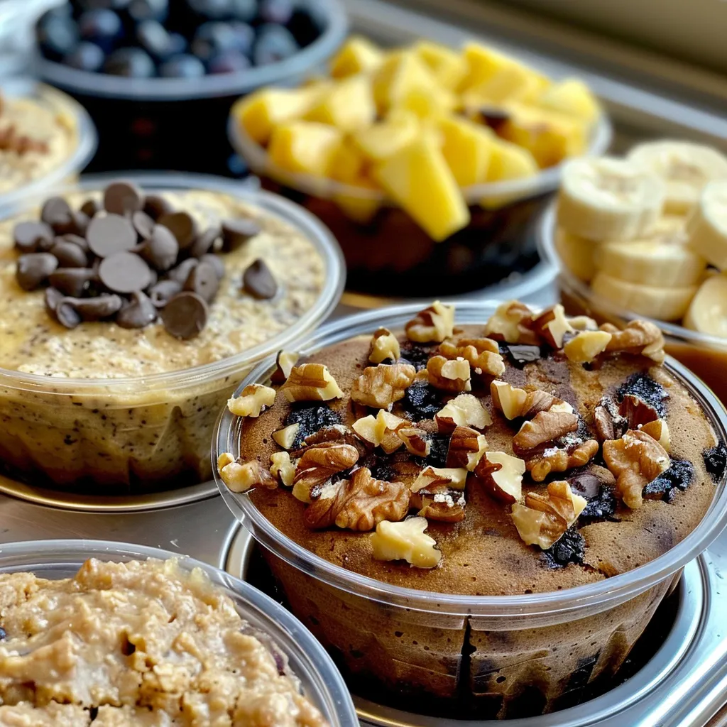 Stack of pancakes and other breakfast foods ready to be frozen for later.