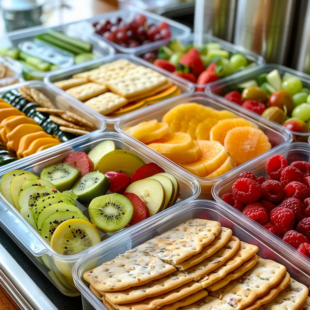 Collage of photos showing various kid-approved bento lunch box ideas.