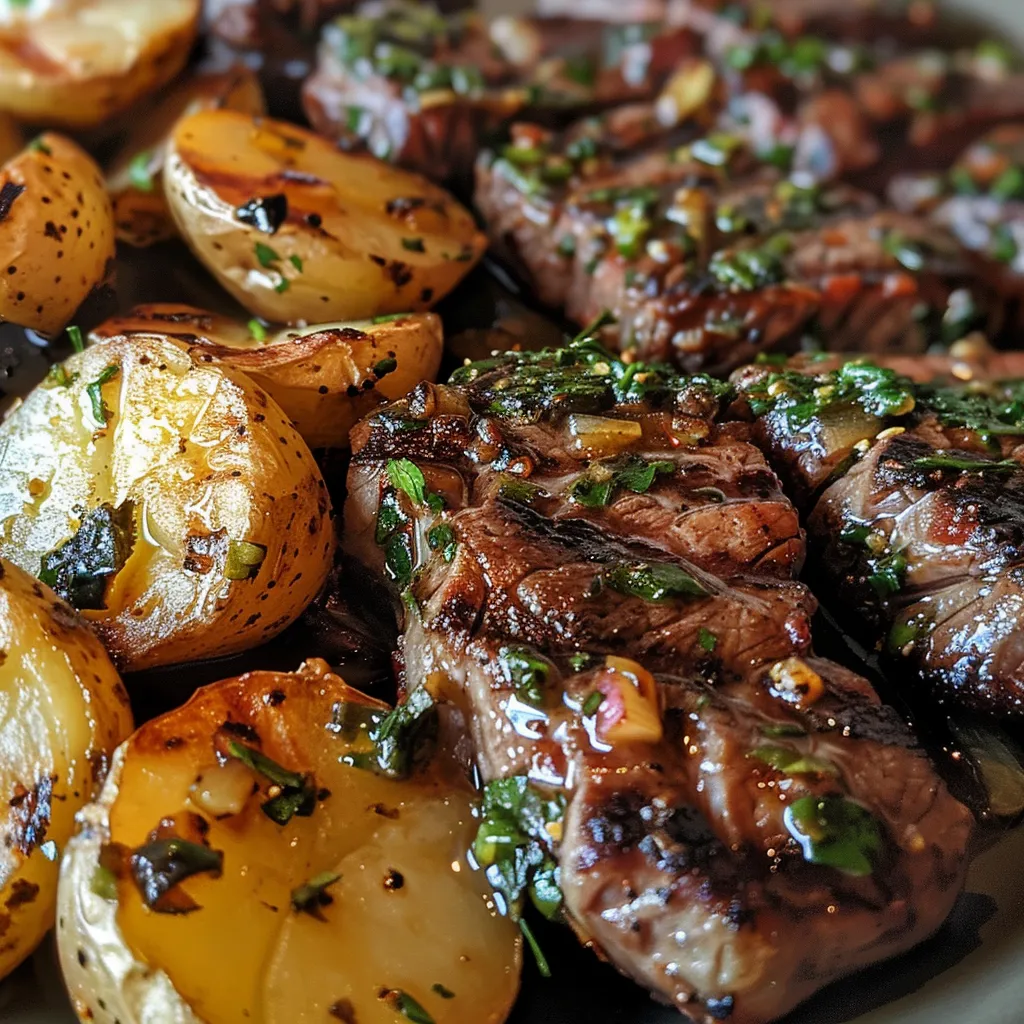 Garlic Butter Steak Bites and Potatoes (Tender & Crispy!)
