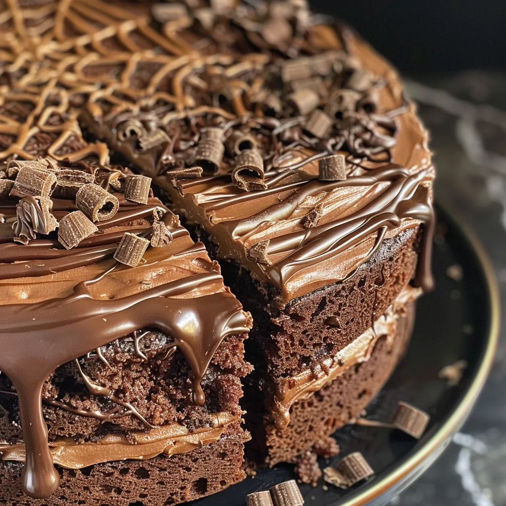 Spiderweb Chocolate Cake