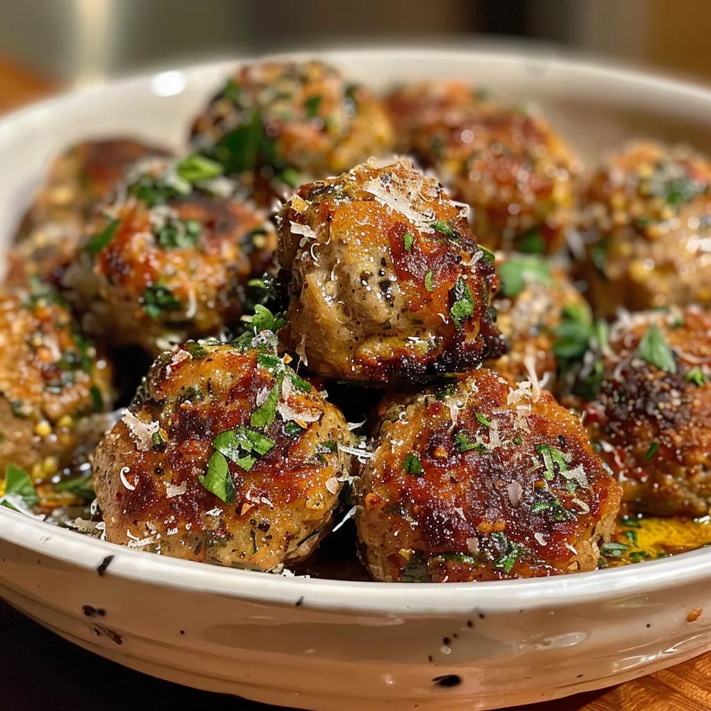 Keto Garlic Butter Meatballs (Christmas Recipe & Thanksgiving Recipe)