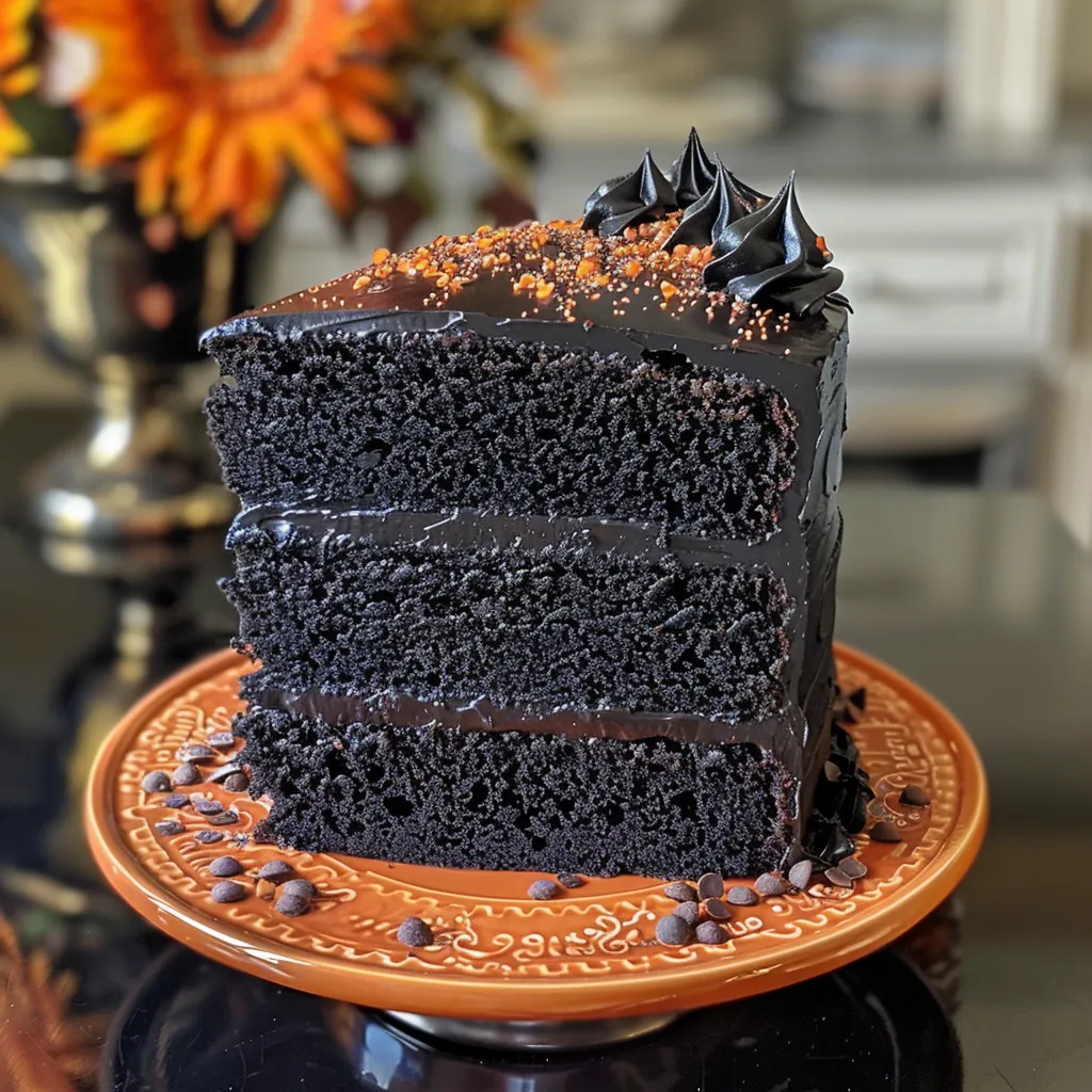 Spooky Black Velvet Halloween Cake - The Epicurean Mouse