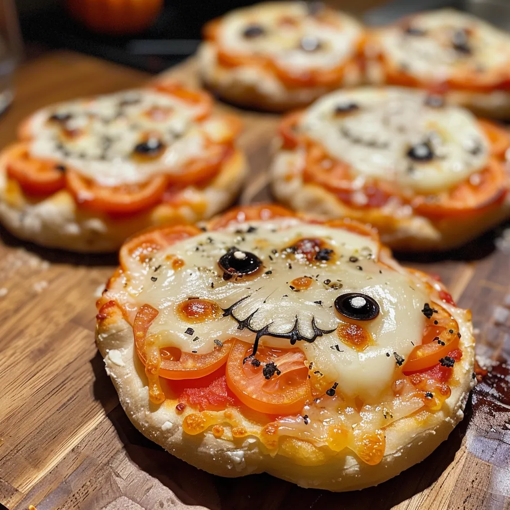 Halloween Mini Pizzas