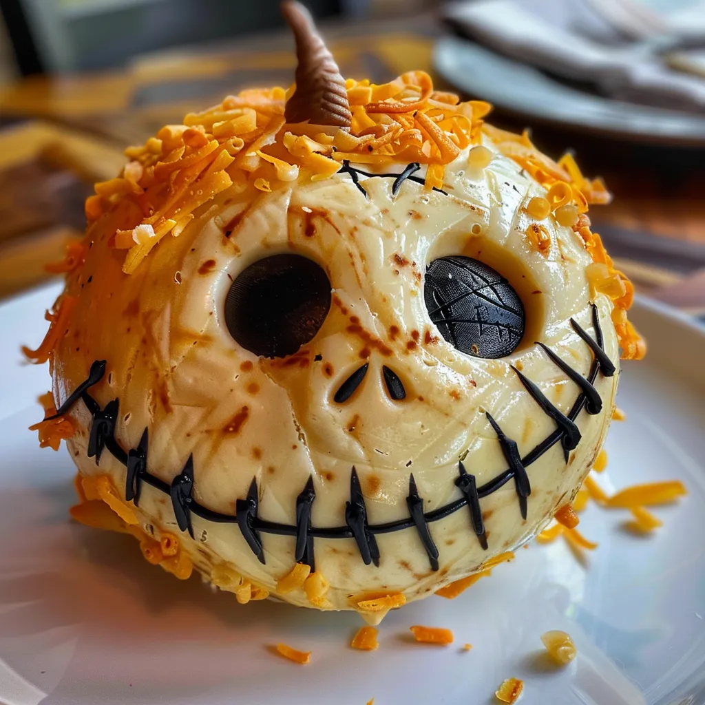Skellington Cheese Ball Appetizer Recipe