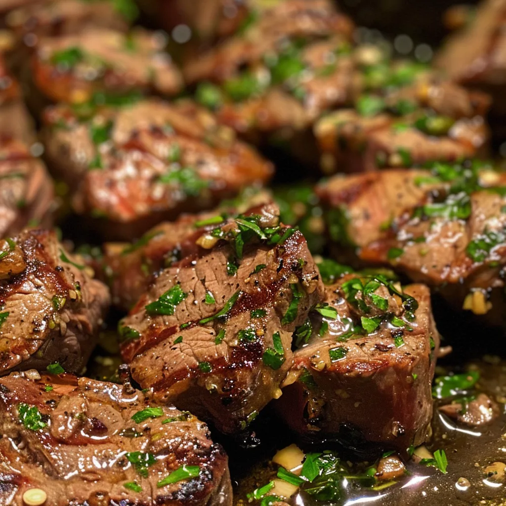 Garlic Butter Steak Bites with a Rich Parmesan Cream Sauce