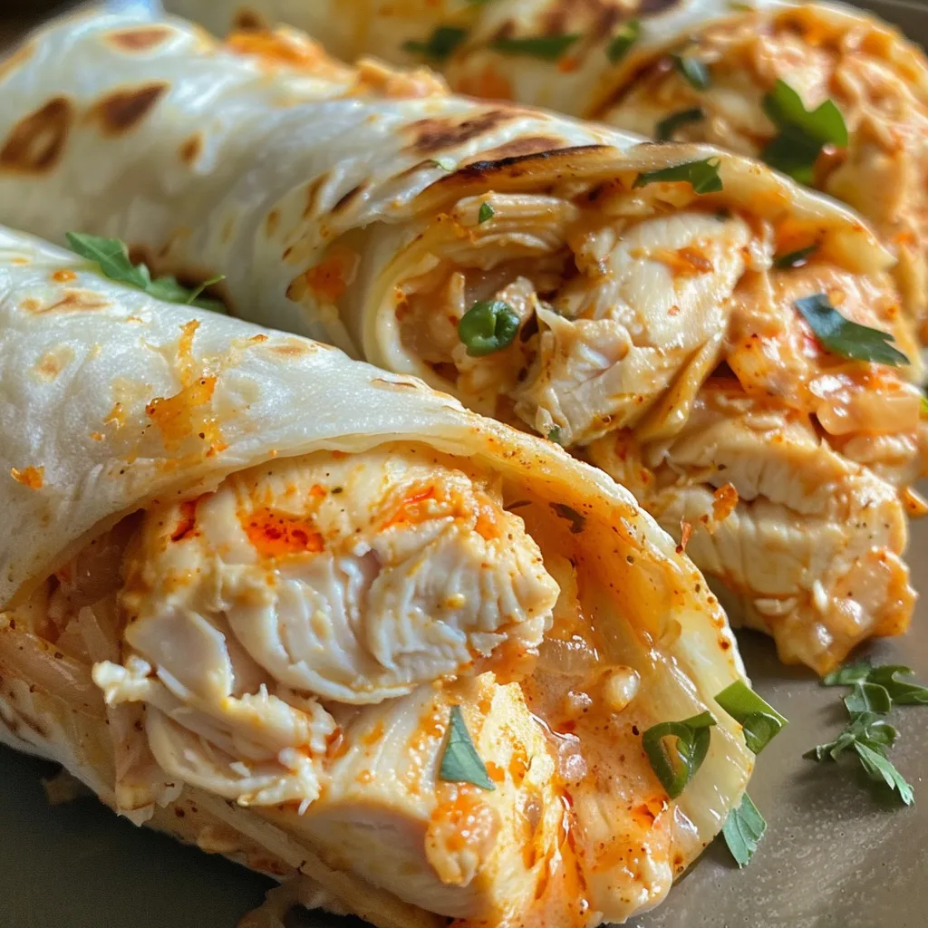 Ooey-Gooey Cheesy Garlic Chicken Wraps You’ll Devour