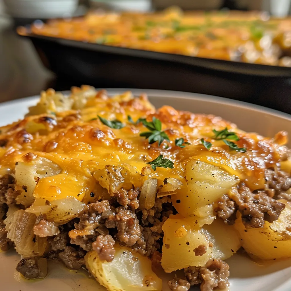 Cheesy Ground Beef and Potatoes