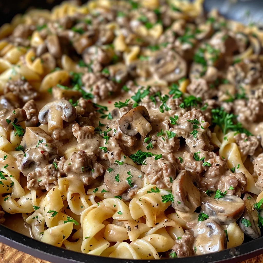 Ground Beef Stroganoff