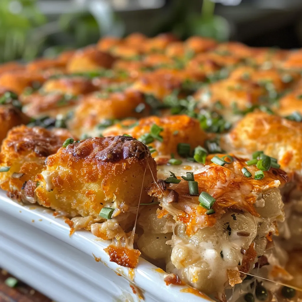 Tater Tot Casserole with Ground Beef