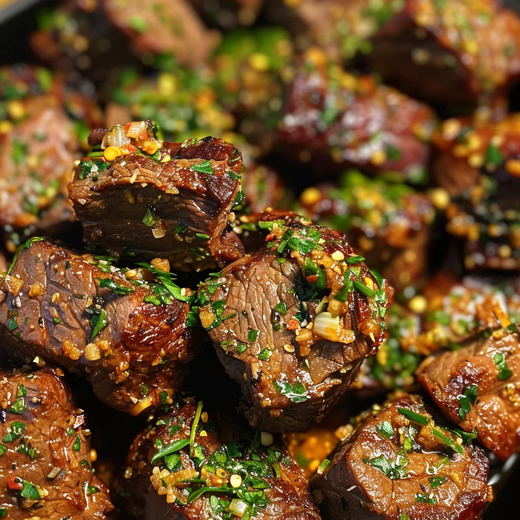 Garlic Butter Beef Bites with Potatoes