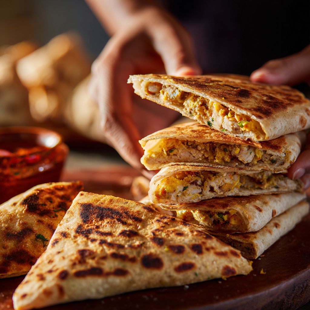 Close-up of freshly made sweet potato tortillas on a wooden surface with natural light.