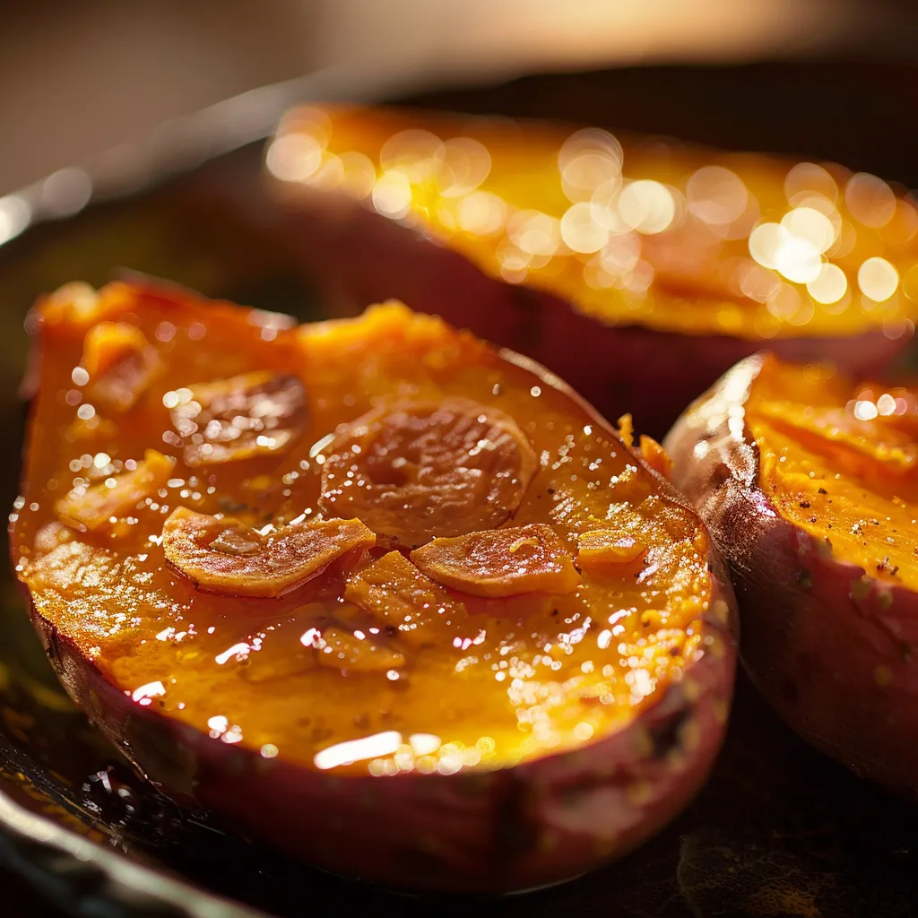 Yaki Imo with a soft texture and warm lighting highlighting their curves.