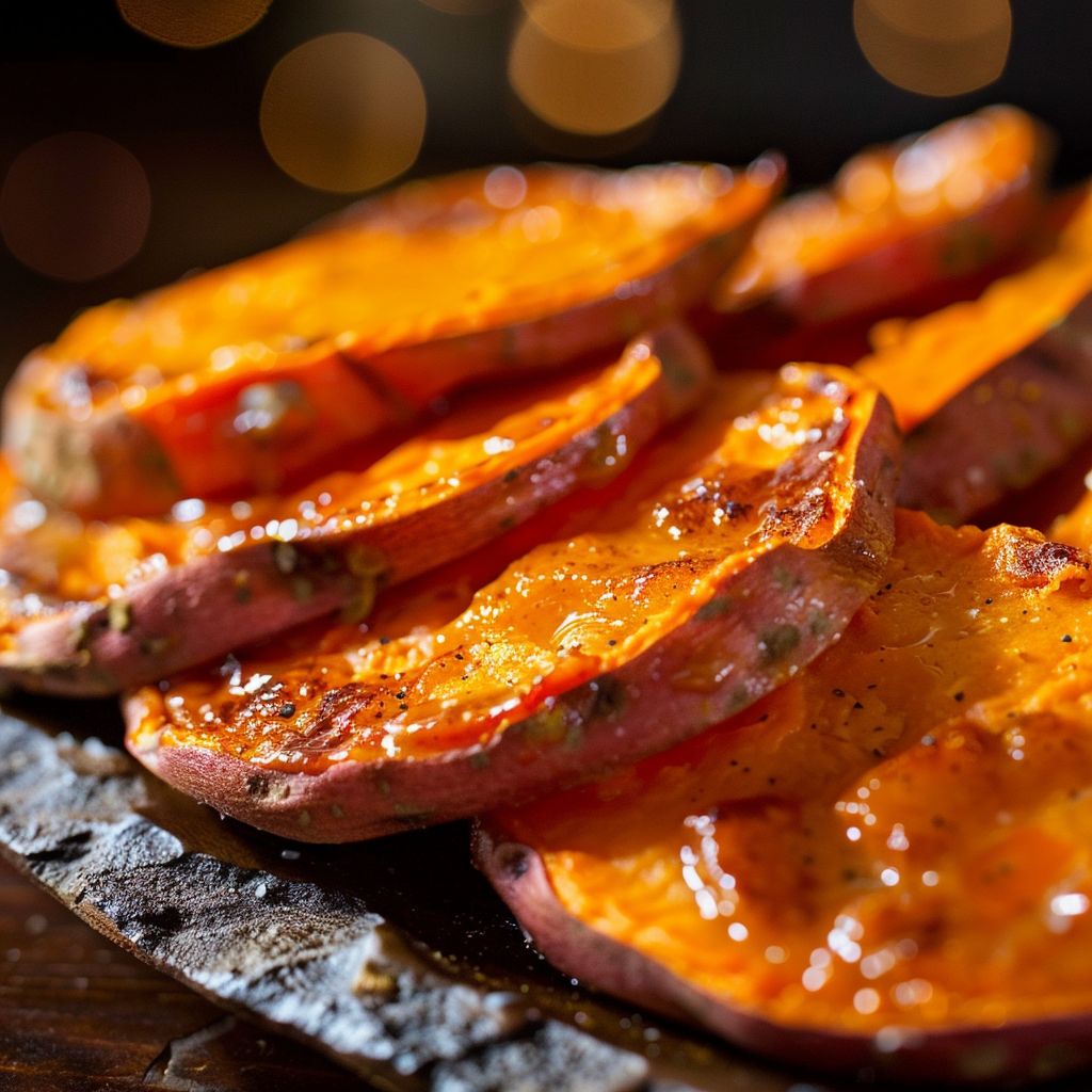 Close-up of perfectly cooked sweet potatoes in an Instant Pot, showcasing their rich texture and warm color.