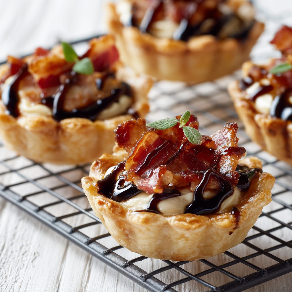 A close-up of golden brown cranberry pecan brie bites on a white plate, showcasing melty cheese and crunchy pecans.