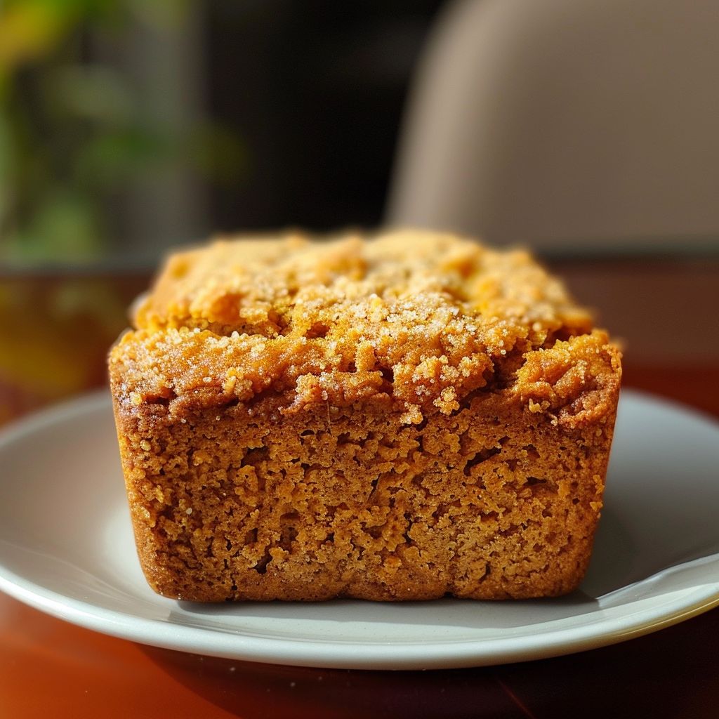 A freshly baked apple crisp in a rustic dish with a golden-brown topping, displayed on a wooden table.