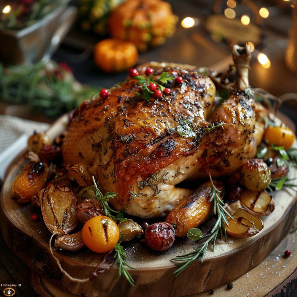 A beautifully arranged autumn-themed dinner table with seasonal dishes and warm lighting.