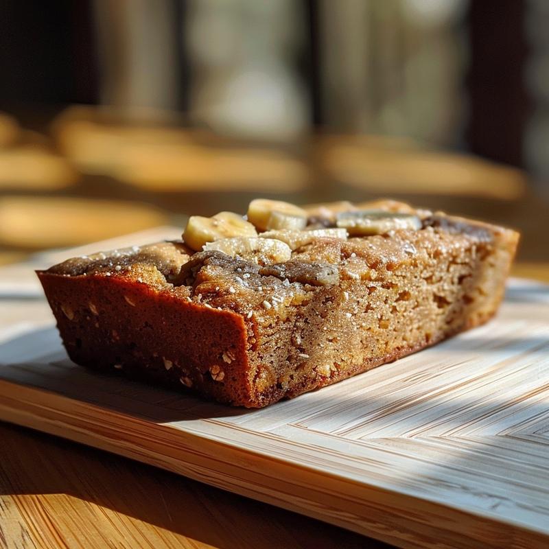 Close-up of a cheesy eggplant casserole served on a light wooden board.