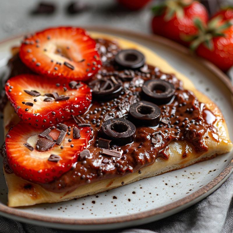 Extreme close-up of DIY pizza ingredients on a grey plate.