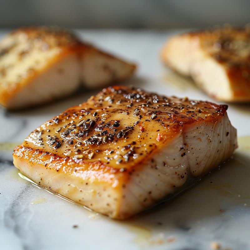Close-up of a zucchini casserole served on a light grey ceramic plate, showcasing its texture.