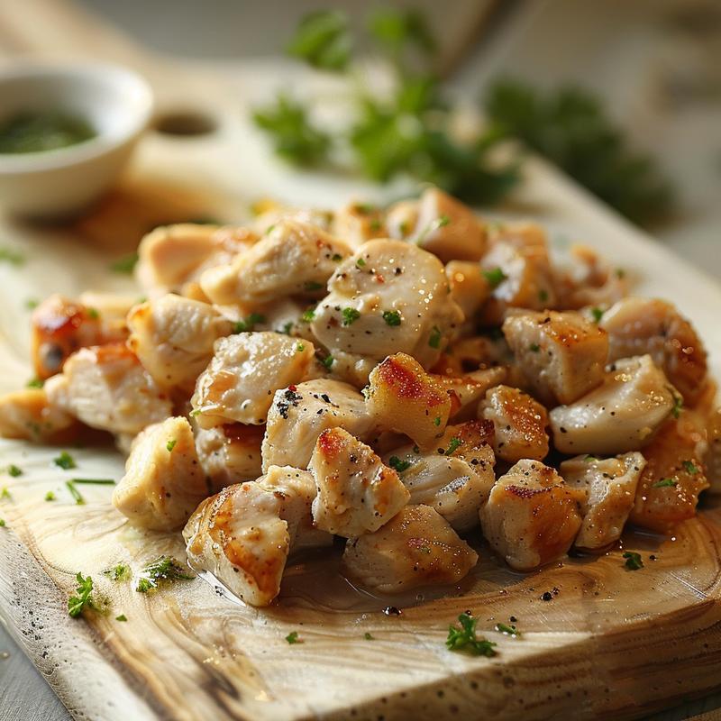 Close-up of a creamy cauliflower gratin on a marble surface, showcasing its golden-brown top.