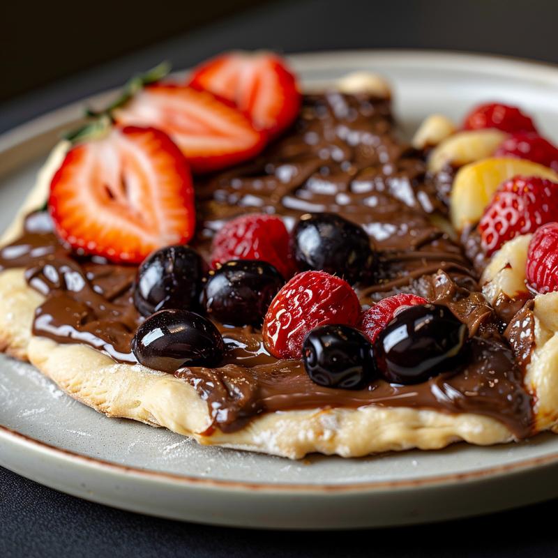 Extreme close-up of DIY pizza ingredients on a grey plate.