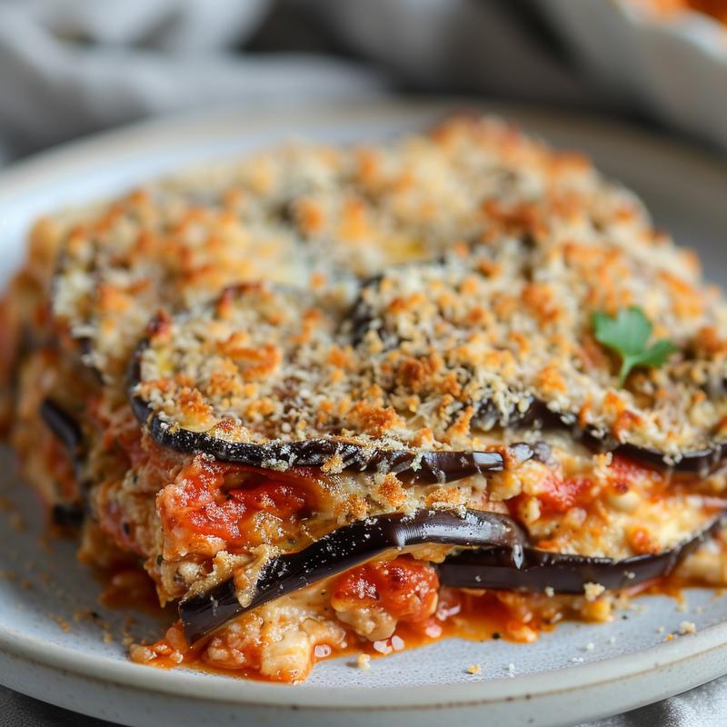 Close-up of a beautifully arranged plate featuring a variety of vegetarian seafood dishes.