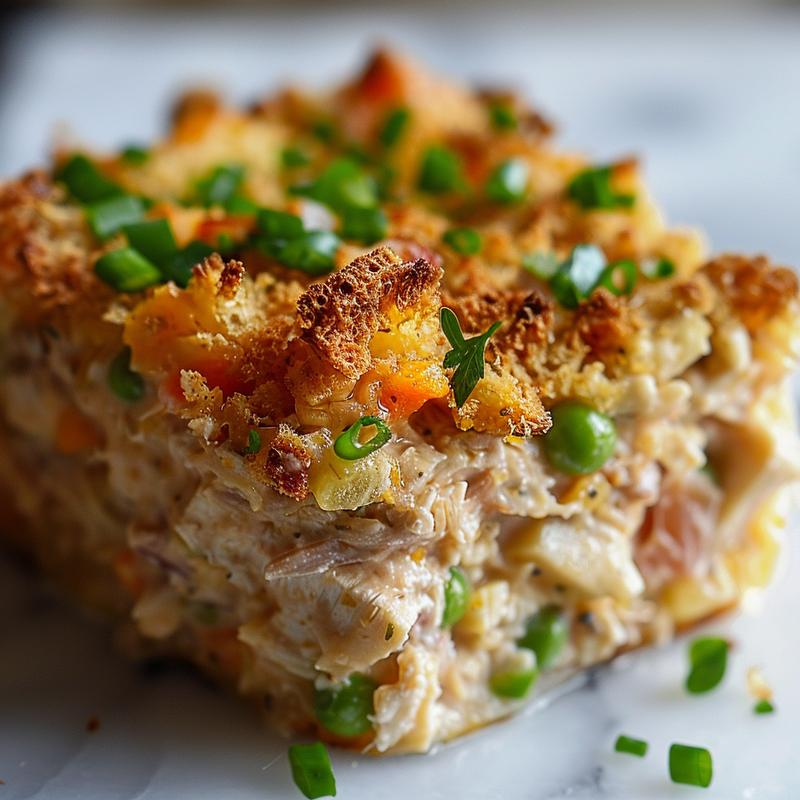Close-up of a creamy cheesy broccoli rice casserole on a wooden board.