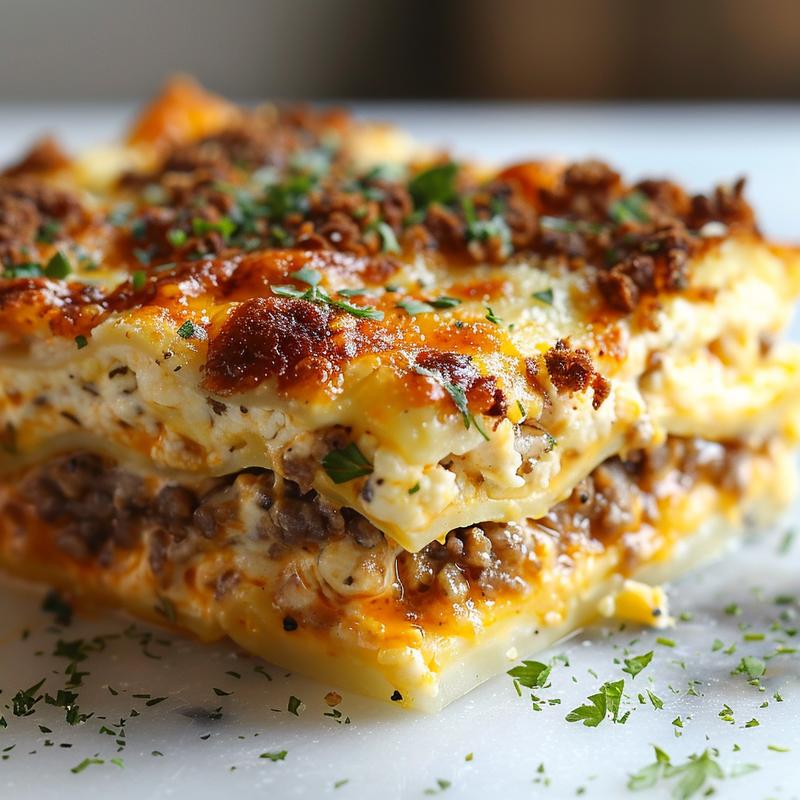 A close-up view of a beautifully arranged portion of various casseroles on a light wood board.