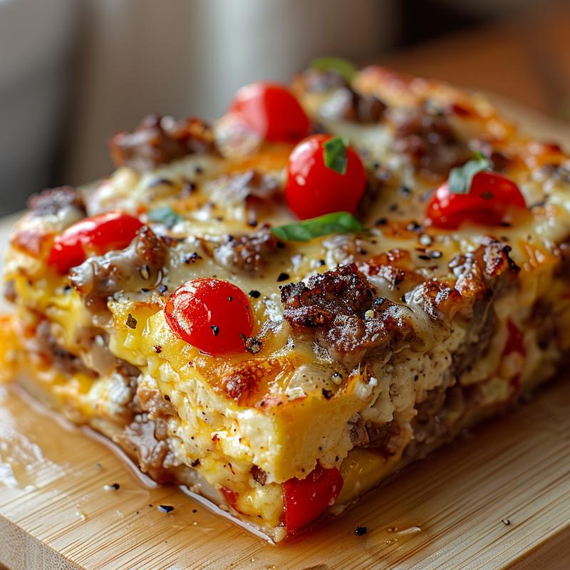 Close-up image of various fall frozen meal prep dishes on a wooden board.
