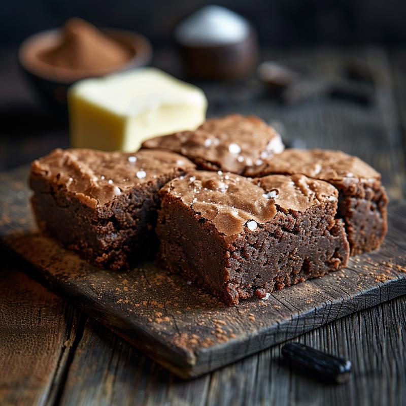 Close-up of heart-shaped brownies with visible ingredients.