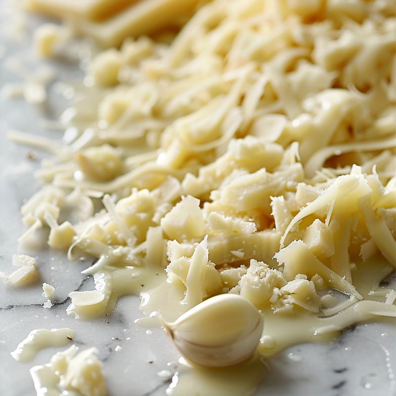 Close-up of bubbling cheese fondue with visible ingredients.