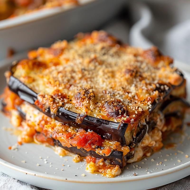 Close-up of a beautifully arranged plate featuring a variety of vegetarian seafood dishes.