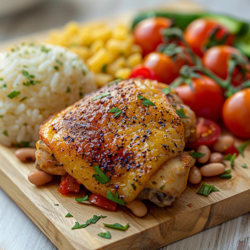 Close-up of budget-friendly food items on wood.
